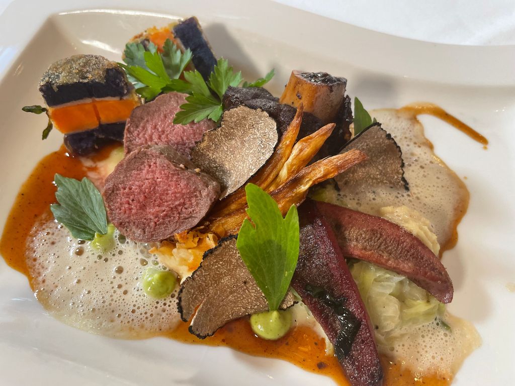 Dreierlei vom Rehbock aus eigener Jagd mit Trüffelkartoffeln ...