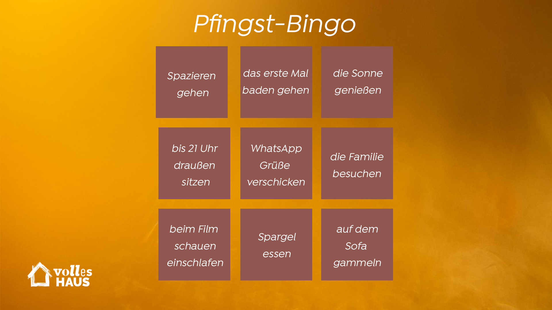 BINGO! - ein interaktiver WhatsApp-Gruß für jede Freundes- oder Familiengruppe.