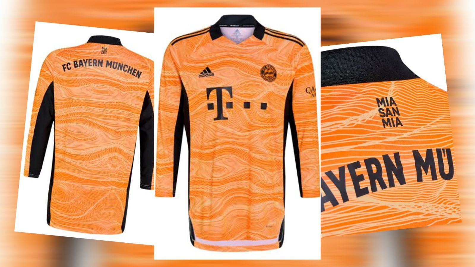 
                <strong>FC Bayern: Neues Torwarttrikot mit Hypnose-Faktor</strong><br>
                Die neue Auswärts-Arbeitskleidung von Manuel Neuer soll den optimalen Kontrast zum schwarz-goldenen Trikot bilden. Das Design erinnert an ein Hypnose-Muster, dass vielleicht auch den ein oder anderen Stürmer verwirren soll. "Gemeinsam in München, gemeinsam in der Welt", lautet auch das heimatverbundene Motto des neuen Torwarttrikots.
              