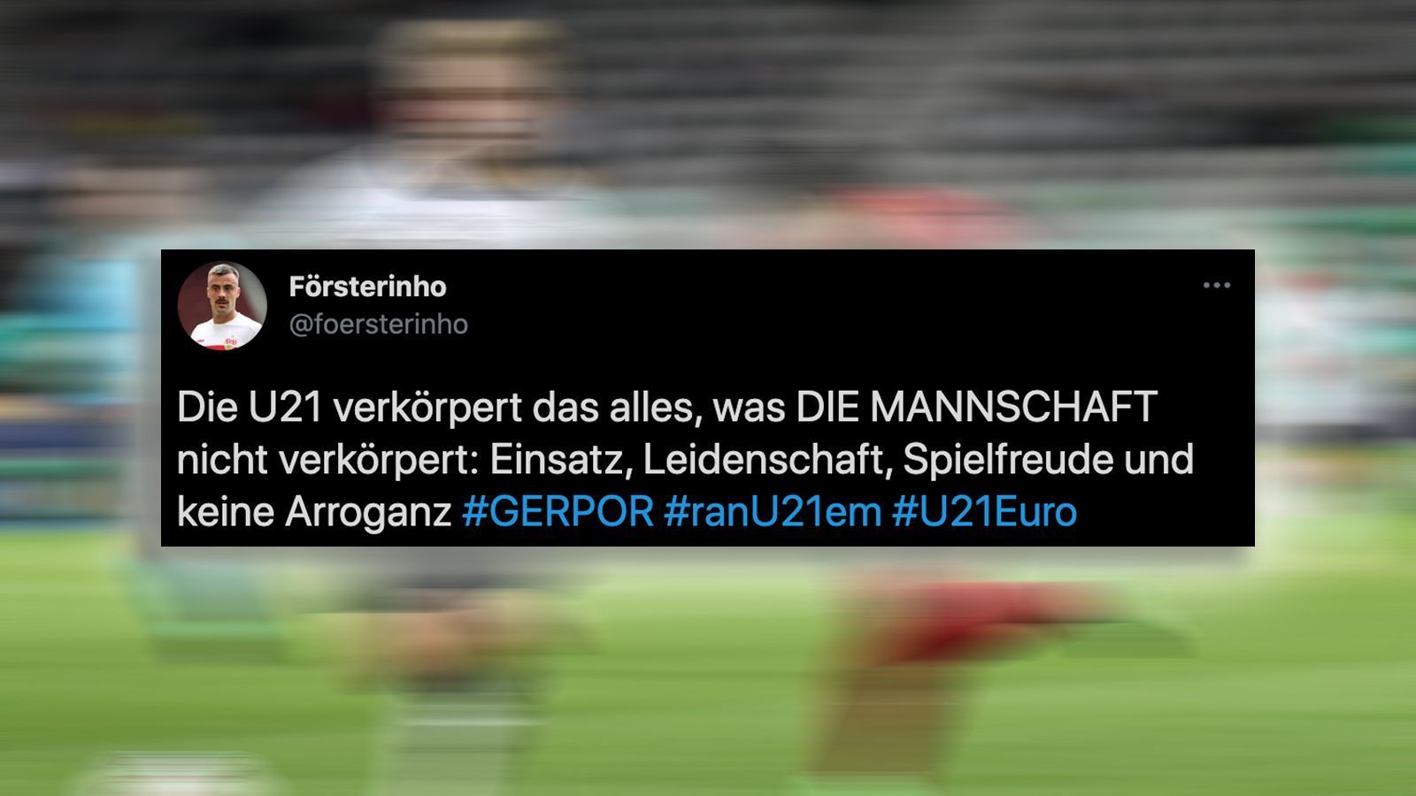 
                <strong>U21 - die Mannschaft</strong><br>
                Eine deutsche Nationalmannschaft, die begeistern kann? Ja, das gibt es noch!
              