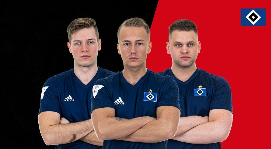 
                <strong>Hamburger SV</strong><br>
                Der HSV stellt einen internationalen Kader für die VBL Club Championship: Mit dem Niederländer Quinten van der Most (mi.), der ehemals bei Feyenoord Rotterdam auflief und Ex-Galatasaray-Profi Jannik "Testotier" Berg (re.) hat der Verein zwei erfahrene Profis unter Vertrag. Komplettiert wird das Trio durch das Hamburger-Nachwuchstalent Niklas "Heisen" Heisen (li.).
              