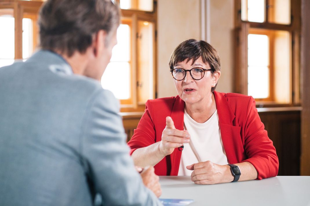 Parteichefin Saskia Esken schließt eine Koalition ihrer SPD mit dem BSW auf Länderebene nicht aus.