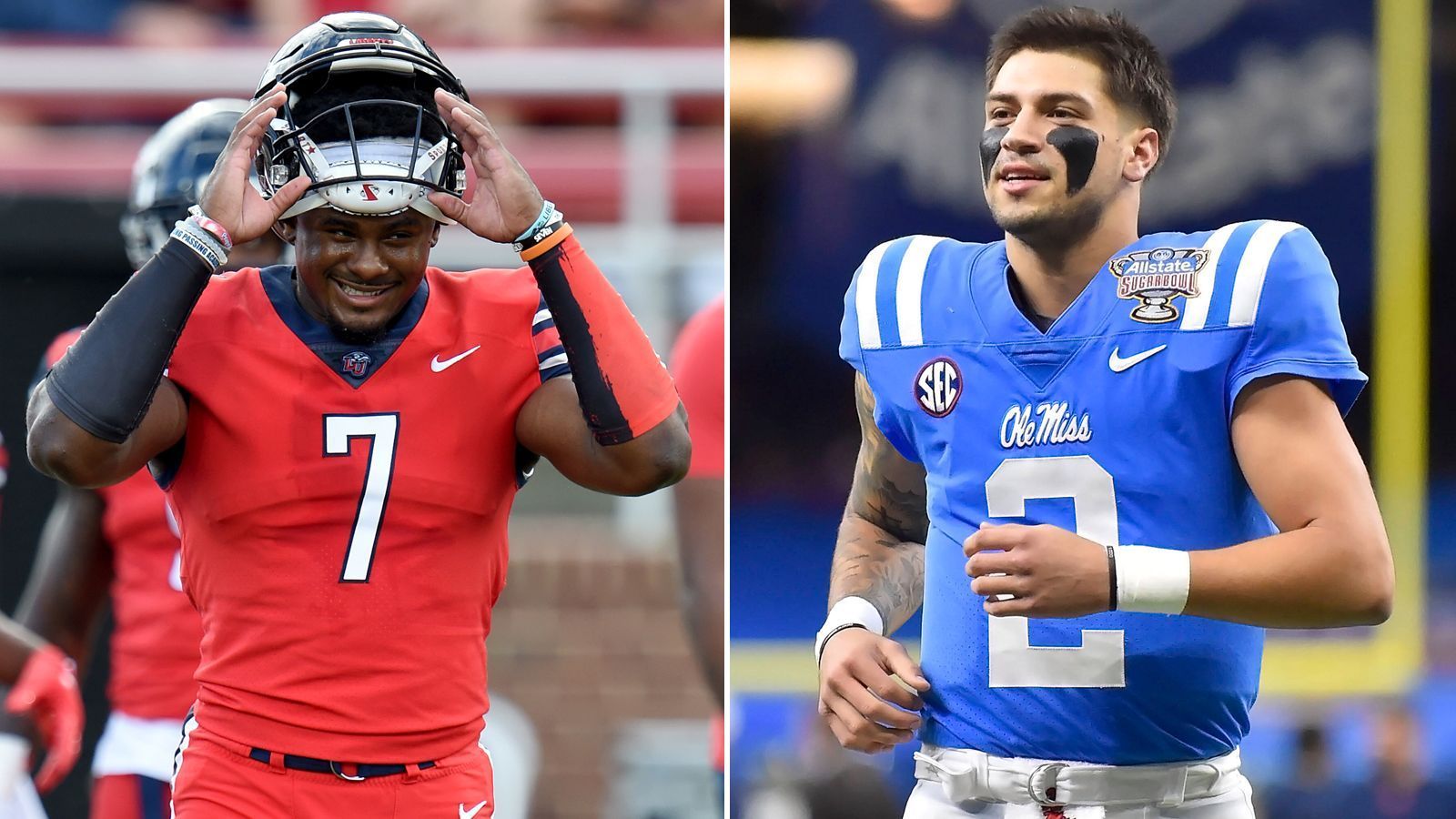 
                <strong>Ein Rookie für den Rebuild</strong><br>
                Dass die Quarterback-Class des diesjährigen Drafts nicht zu den besten der vergangenen Jahre gehört, steht außer Frage. Dennoch spielen sicherlich auch Malik Willis (links) von der Liberty University und Matt Corral (rechts) von der University of Mississippi eine Rolle in den Überlegungen Seattles. Nach zehn Saisons mit Star-Quarterback Wilson wäre diese Lösung auch für den 71-jährigen Headcoach Pete Carroll eine neue und ungewohnte Herausforderung.
              