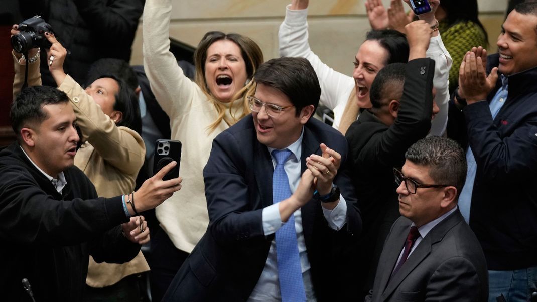 Miguel Uribe Turbay, ein kolumbianischer Senator und Präsidentschaftskandidat für die Partei Centro Democrático.