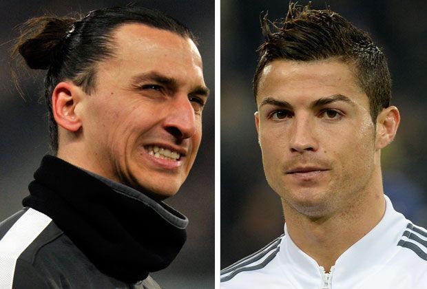 
                <strong>Die Frisur: 2:5</strong><br>
                Dutt gegen Side-Cut, Bibliothekarin-Frisur gegen Jugendstil. Mit der Matte kann der Schwede höchstens Bücher verleihen, bei Ronaldo sitzt alles für das nächste Shooting einer Teenie-Zeitschrift
              
