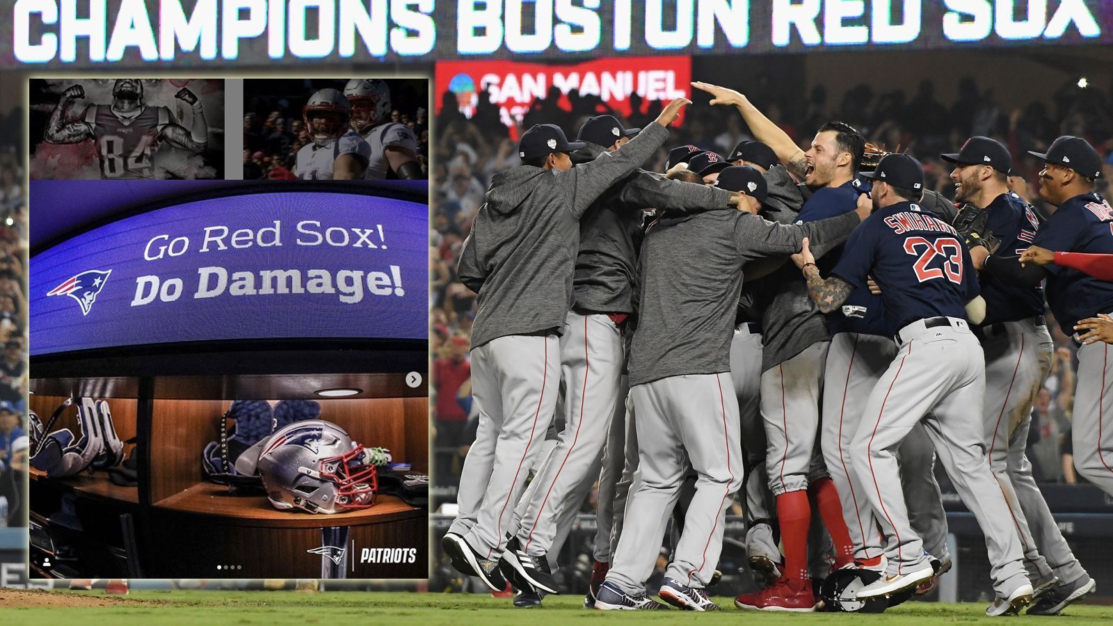 
                <strong>Red Sox und Dodgers treffen sich in der World Series</strong><br>
                2018 schwappte die Fehde schließlich auch auf die MLB über. In der World Series trafen sich die Boston Red Sox und die Los Angeles Dodgers. Die Red Sox wurden von ihren Nachbarn aus der NFL und via Social Media von den New England Patriots unterstützt. Die Anfeuerung lohnte sich, denn die Red Sox gewannen die Serie deutlich mit 4:1 und holten ihren neunten MLB-Titel. 
              