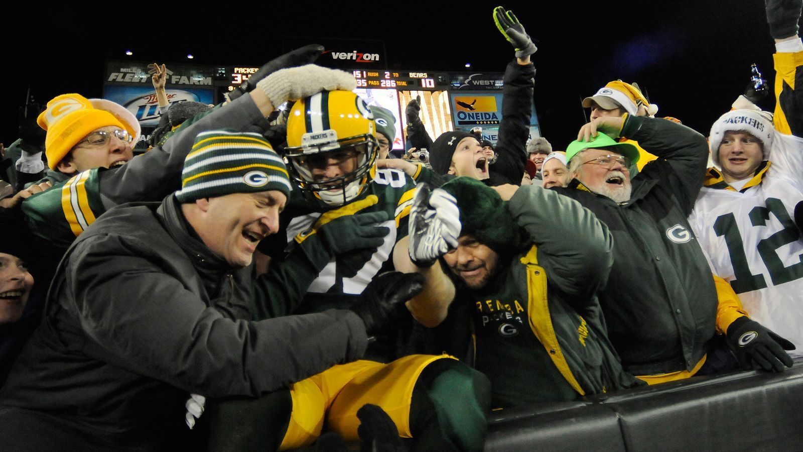 <strong>Rang 8 - geteilt: Green Bay Packers</strong><br> 15 Siege (2010-2011)