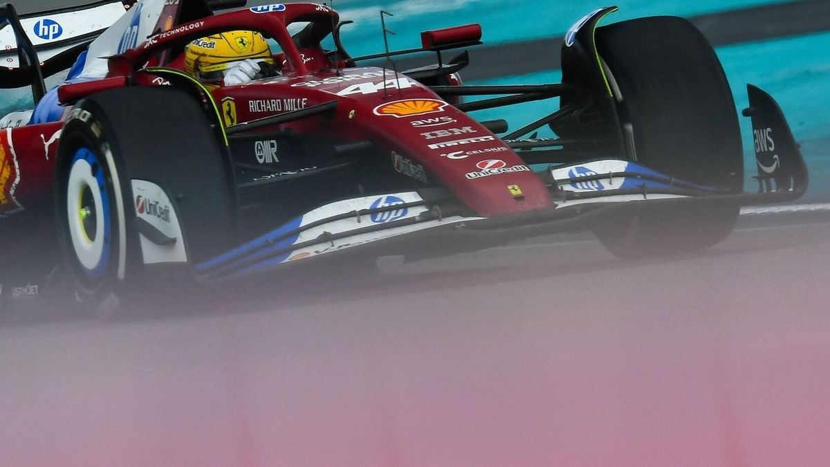 Lewis Hamilton im Ferrari SF-25 beim Formel-1-Rennen in Miami 2025