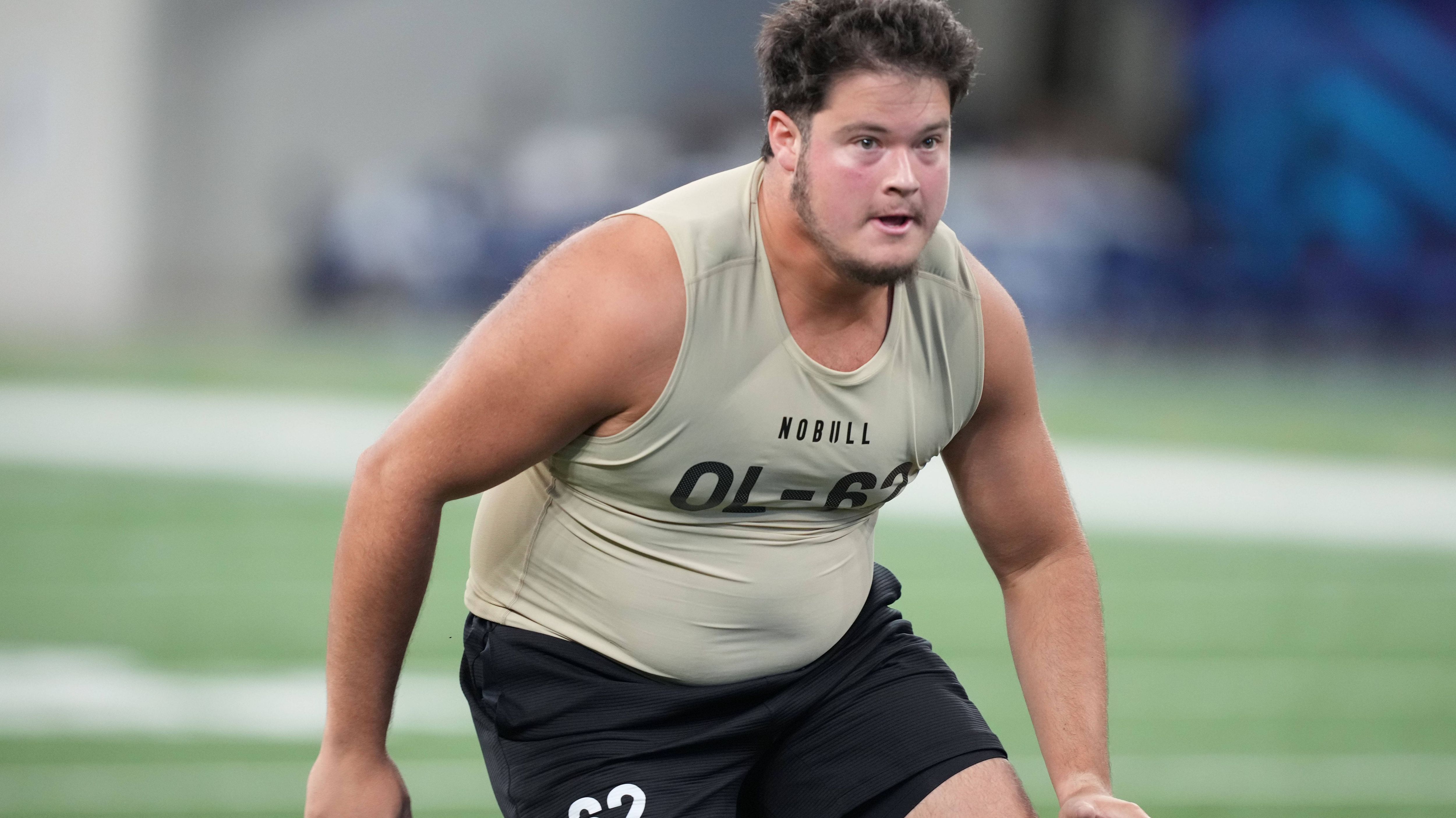 <strong>Gewinner: Baltimore Ravens</strong><br>Mit Pick 62 landeten die Ravens mit Offensive Tackle Roger Rosengarten (Bild) einen Steal. Dem 21-Jährigen wird von zahlreichen Experten zugetraut, direkt zum Starting Right Tackle aufsteigen. Im Draft 2025 wäre er womöglich in der 1. Runde vom Board gegangen. Defensive End Adisa Isaac, der am College für reichlich Pressures sorgte, ist mit 93. Pick ebenfalls ein gute Verstärkung.