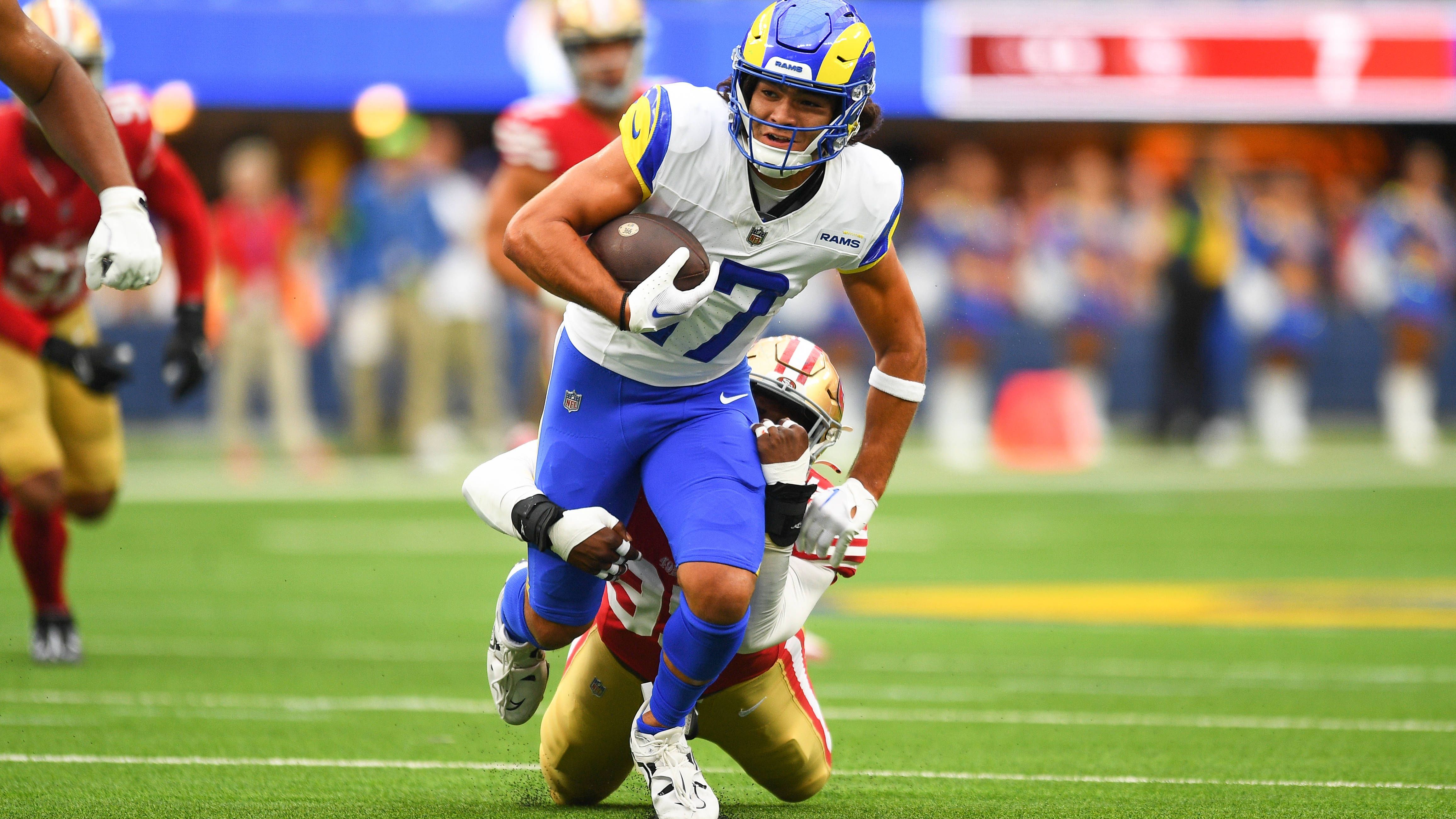 <strong>Week 2: Puka Nacua (Los Angeles Rams)</strong><br>... Zudem hat der Wide Receiver mit insgesamt 25 Catches aus seinen ersten beiden Spielen den besten Karrierestart aller Rookies in der Geschichte hingelegt. Damit pulverisierte er den bisherigen Rekord von Earl Cooper, der 1980 für die San Francisco 49ers 19 Pässe in seinen ersten beiden Spielen gefangen hatte.