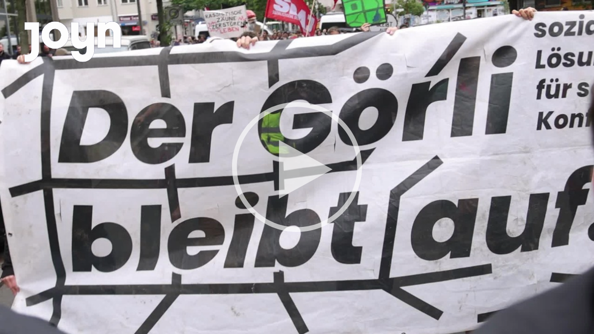 Demo gegen Zaunbau am Görlitzer Park