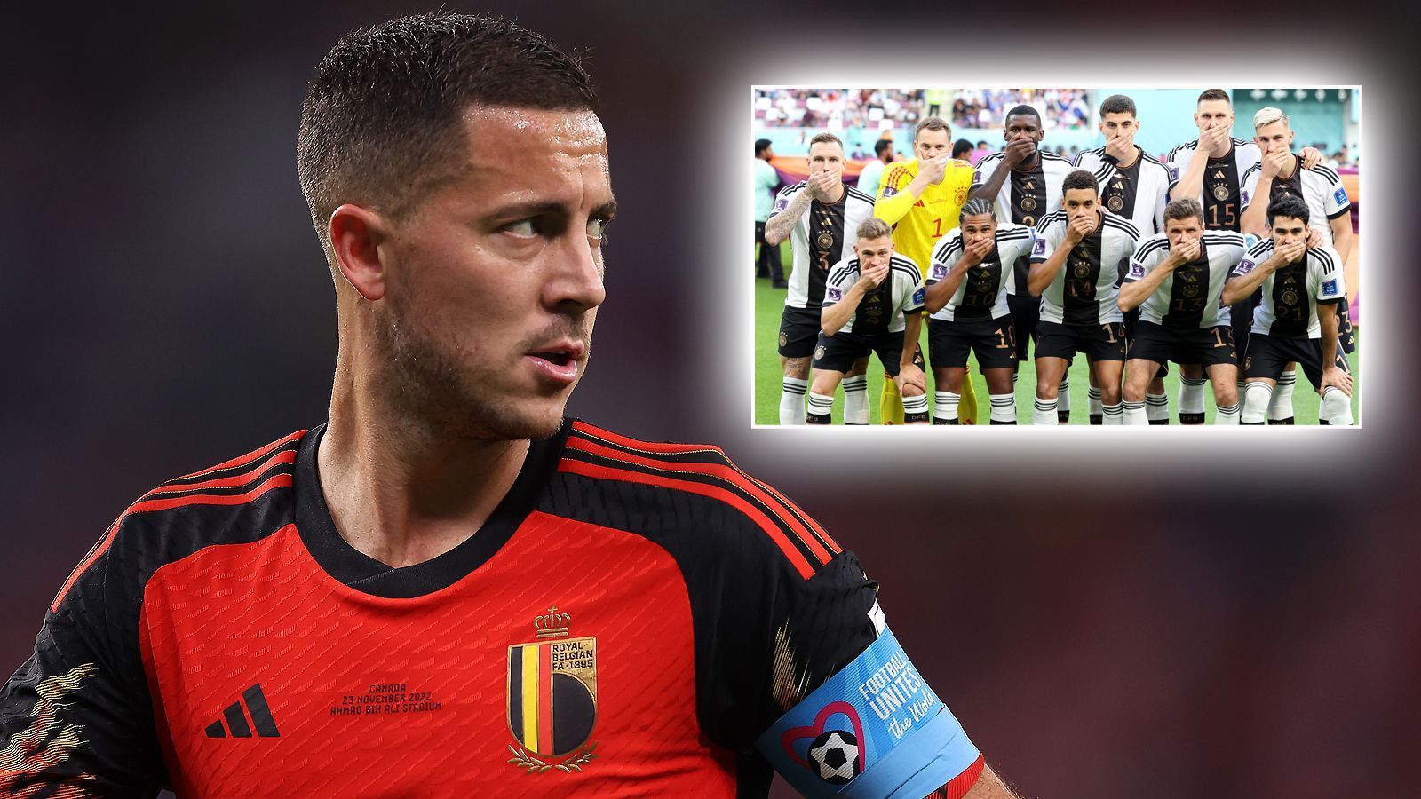 
                <strong>Eden Hazard (Nationalspieler Belgien)</strong><br>
                Belgien-Star Eden Hazard hat sich zur Geste der deutschen Nationalmannschaft vor dem WM-Auftakt gegen Japan (1:2) geäußert. Die DFB-Stars hielten sich dabei als Reaktion auf das FIFA-Verbot der "One Love"-Kapitänsbinde demonstrativ den Mund zu. "Sie hatten besser nichts gemacht und das Spiel gewonnen", wird der Profi von Real Madrid von "RMC Sport" zitiert. Auch Belgien war Teil der "One Love"-Nationen, die in Katar durch das Tragen dieser Kapitänsbinde ein Zeichen für Vielfalt in der Gesellschaft und gegen Rassismus und Ausgrenzung setzen wollten. Die belgische Mannschaft hatte zudem bei der WM-Endrunde in Katar vor, mit einem Trikot mit dem Schriftzug "Love" am Kragen aufzulaufen, doch auch das wurde von der FIFA verboten. "Das Wort 'Love' muss verschwinden. Es ist traurig, aber die Fifa lässt uns keine Wahl. Im Übrigen bleibt die Ausrüstung unverändert" sagte Belgiens Verbandsboss Peter Bossaert der Zeitung "Het Nieuwsblad".
              