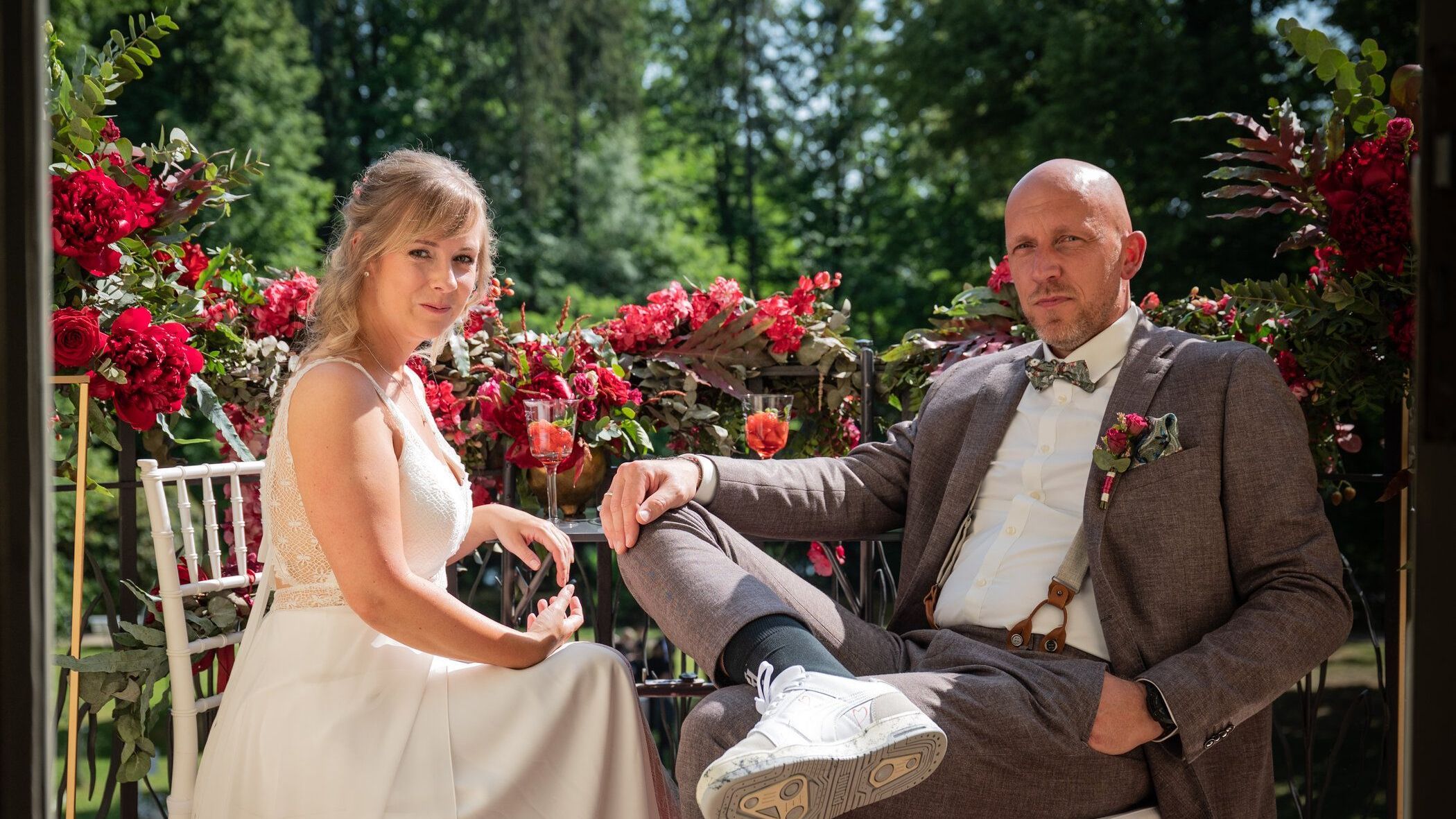 Oliver und Michaela kurz nach der Trauung bei "Hochzeit auf den ersten Blick" 2022