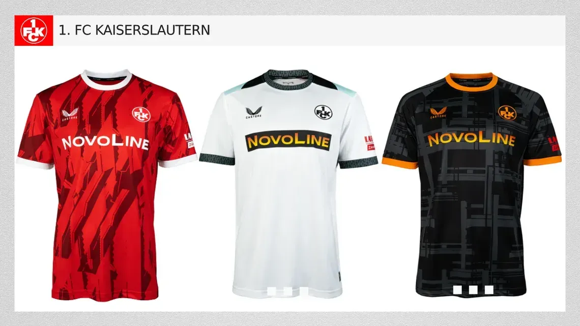 <strong>1. FC Kaiserslauten:</strong><br>Trikotpreis: 85 Euro<br>Rückenbeflockung: unklar