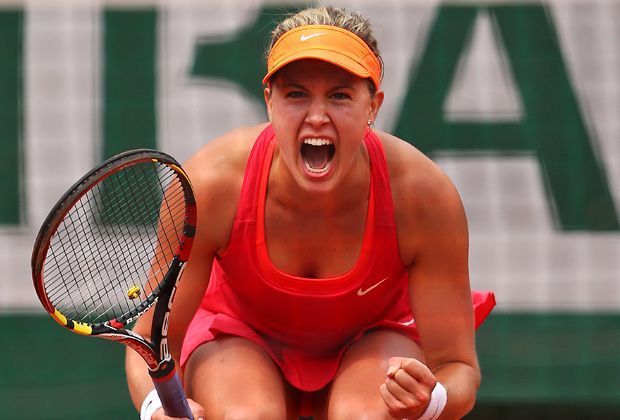 
                <strong>Eugenie Bouchard - feiert den Matchball</strong><br>
                Eugenie Bouchard lässt ihren Emotionen freien Lauf nach dem Matchball gegen Carla Suarez Navarro aus Spanien.
              