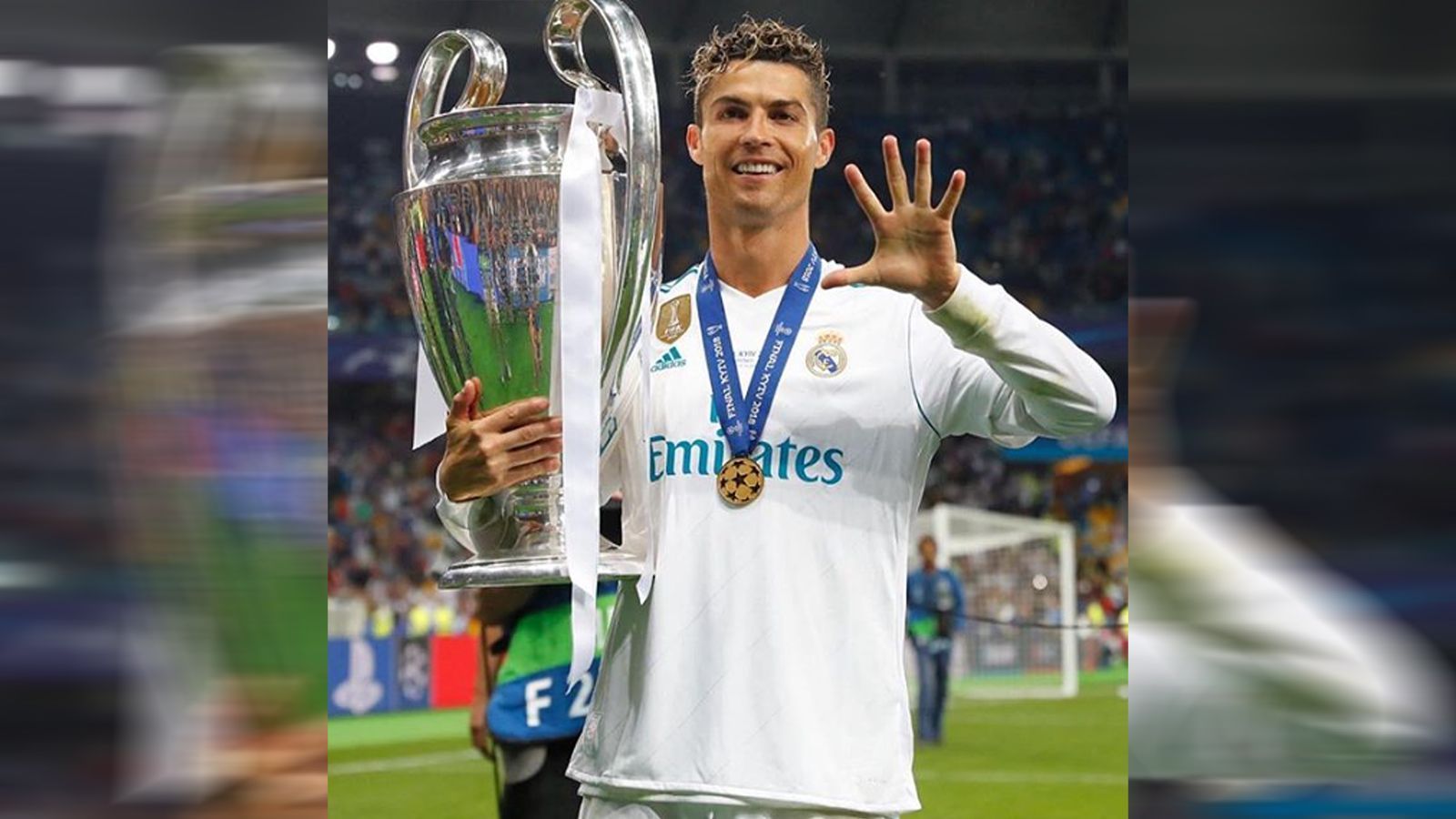 
                <strong>Cristiano Ronaldo beim Champions-League-Sieg 2017</strong><br>
                Den Henkelpott stemmte er hingegen noch mit einigen Kupfersträhnchen in die Höhe. 
              
