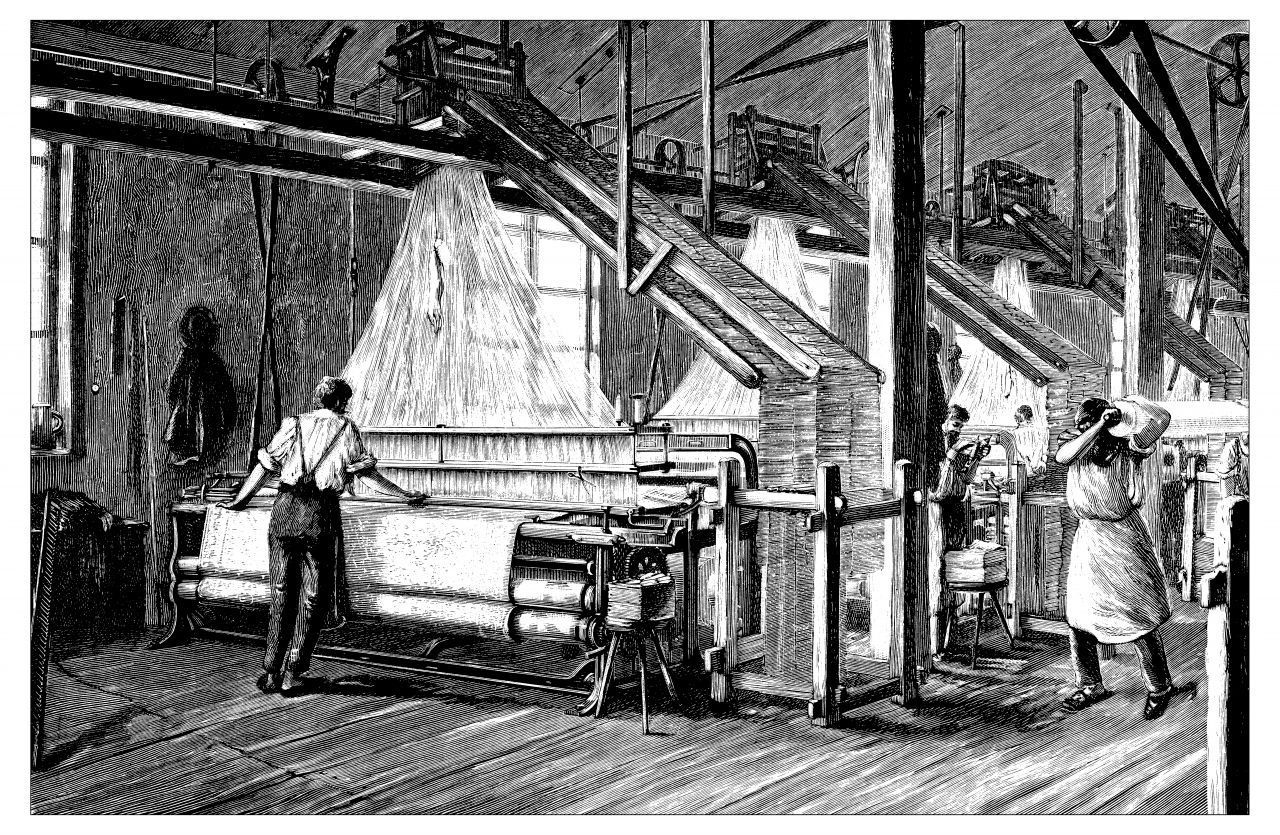 Die erste mit Lochkarten programmierbare Maschine: Ein Webstuhl, den Joseph-Marie Jacquard 1805 entwickelte.