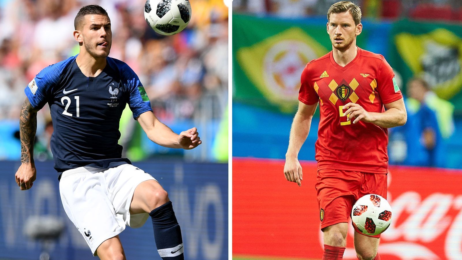 
                <strong>Lucas Hernandez vs. Jan Vertonghen </strong><br>
                Lässt man die Theatralik mal außen vor, zeigt sich, warum Frankreich-Trainer Didier Deschamps dem unerfahrenen Hernandez so viel Vertrauen schenkt. Der 22-Jährige hatte vor der WM gerade mal drei Länderspiel-Einsätze, davon nur eines über 90 Minuten – doch in Russland spielt er wie ein Routinier. Defensiv solide, hohe Intensität und intelligentes Spiel nach vorne. Da kann Vertonghen nicht mithalten, auch wenn man die Spielstile der beiden natürlich nicht 1:1 vergleichen kann. Der Belgier ist öfter mal unsicher und mit mehr Fehlern im Spiel. Punkt für Hernandez
              