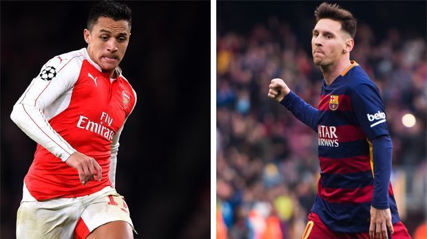 
                <strong>Alexis Sanchez vs. Lionel Messi</strong><br>
                Alexis Sanchez vs. Lionel Messi: Jeder Spieler, der hier gegen den Weltfußballer antreten muss, hat von vorne herein keine Chance. Messi ist zu torgefährlich, zu dribbelstark, zu brillant, um hier eine Diskussion entstehen zu lassen. Arsenal vs. Barca 4:7.
              