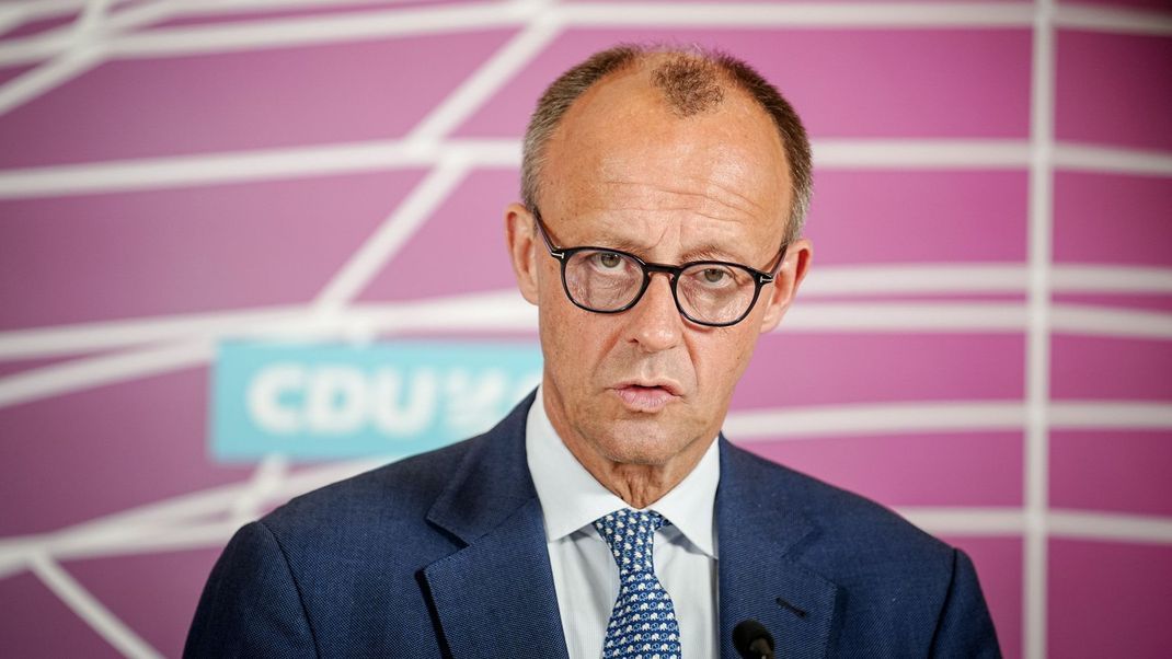 Friedrich Merz bei einer Fraktionssitzung der Unionsparteien. 