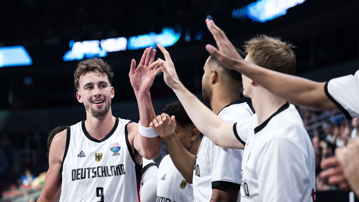 250906 Franz Wagner of Germany during the FIBA Eurobasket 2025 championship round of 16 game between Germany and Portugal on September 6, 2025 in Riga. Photo: Maxim Thore BILDBYRAN kod MT MT0862 ba...