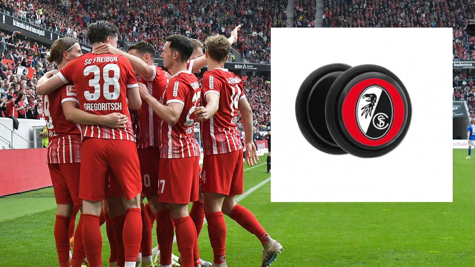 
                <strong>SC Freiburg</strong><br>
                Schmuck für Jedermann gibt es beim SC Freiburg im Fanshop – darunter auch klobige "Fake Plug" Ohrstecker. Die Stecker gibt es auch in weiß und sind nicht nur für Frauen gedacht. 9,95 Euro kostet ein Ohrstecker.
              