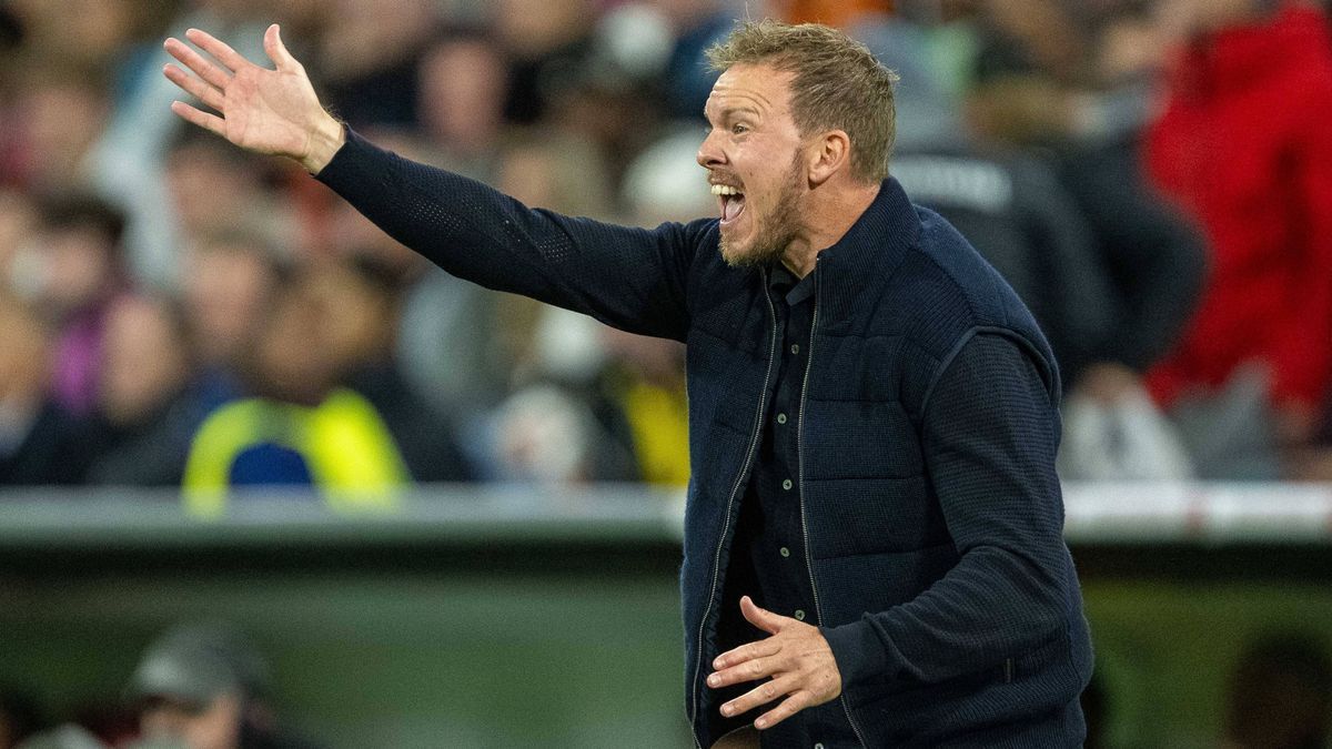 Julian Nagelsmann (Deutschland, Chef-Trainer), Geste, gestikuliert, GER, Deutschland vs. Niederlande, Fussball, Nations League, Gruppe C, 4. Spieltag, Spielzeit 2024 2025, 14.10.2024, DFL DFB regul...