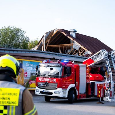 Supermarktdach in Ratzeburg eingestürzt