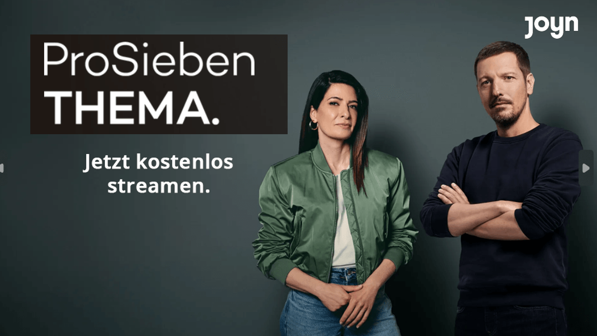 Alle Reportagen von "ProSieben THEMA" jetzt kostenlos streamen auf Joyn.