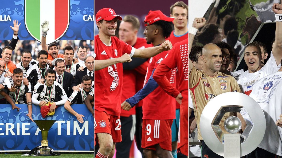 Die längsten Meister-Serien in Europas Topligen