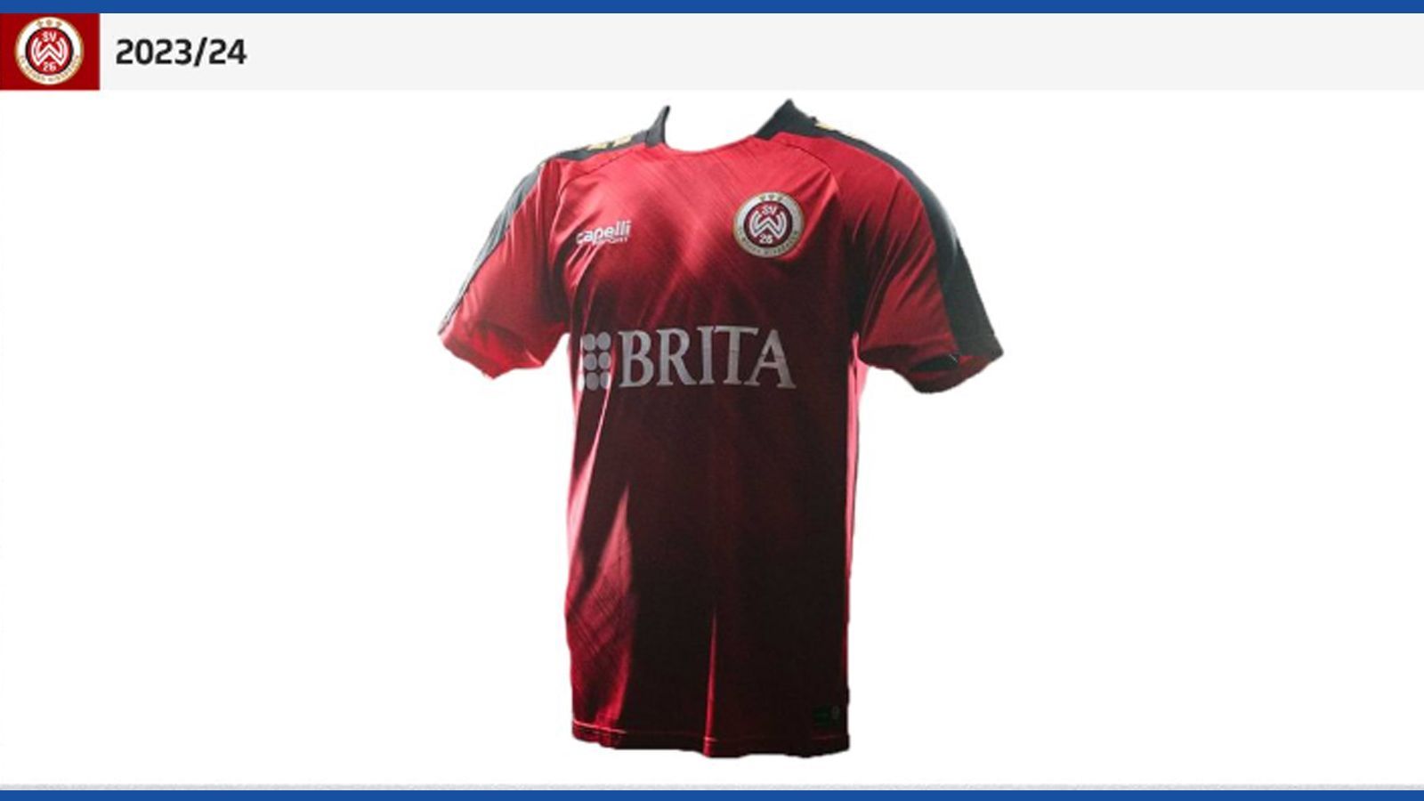 <strong>Platz 8 - SV Wehen Wiesbaden</strong><br>Es ist nicht das beste Foto vom Trikot, aber es ist im Grunde sehr simpel gehalten. Rot, wie immer und schwarze Schulterlinien. Passend zu Wiesbaden. Wir finden im Ranking Platz 8-12 sehr nahe beinander und gönnen Wiesbaden mal.