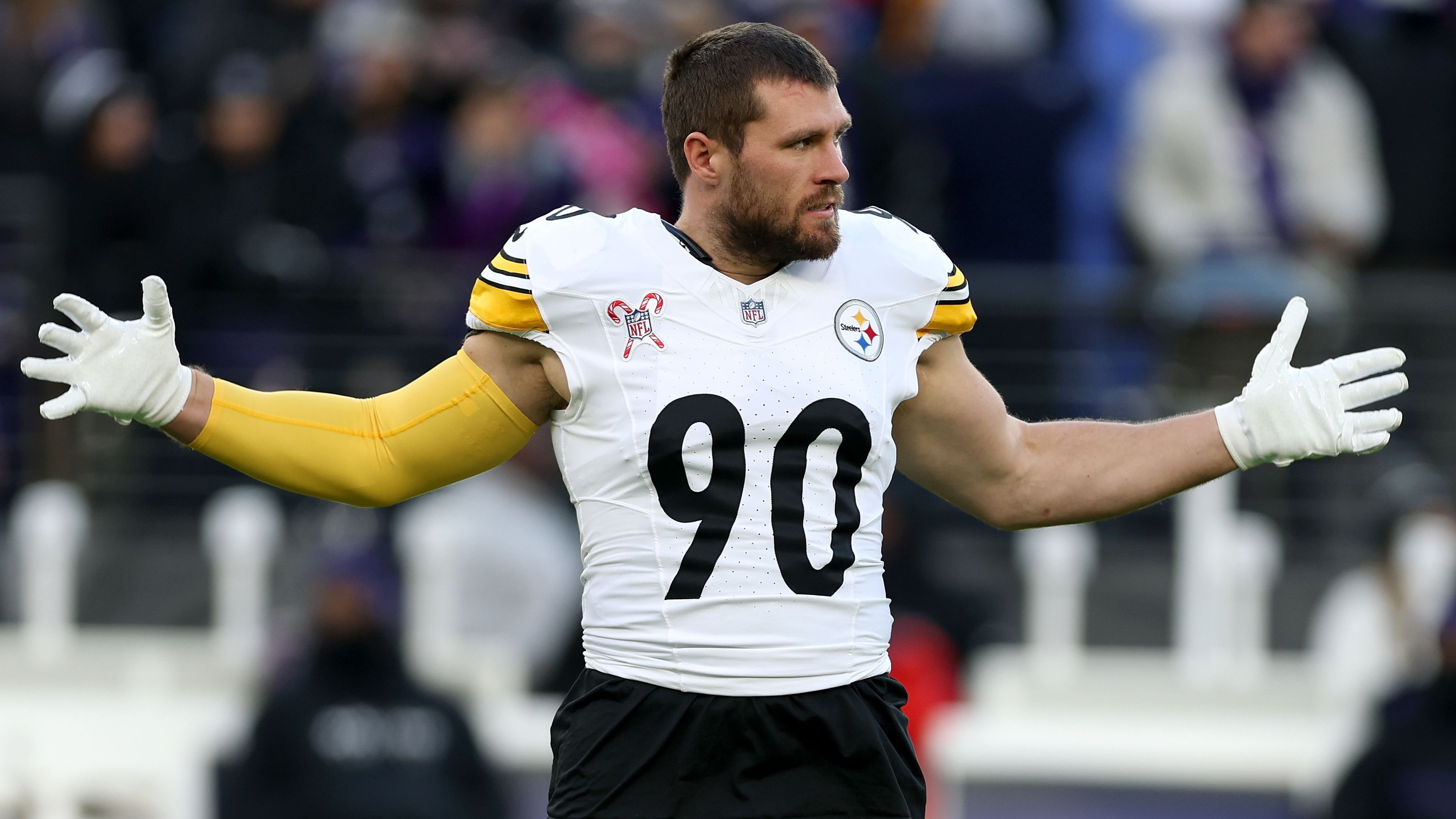 <strong>Pittsburgh Steelers: T.J. Watt</strong><br>Position: Outside Linebacker<br>Gehalt 2025: 30,4 Millionen US-Dollar<br>Vertragsende: 2026