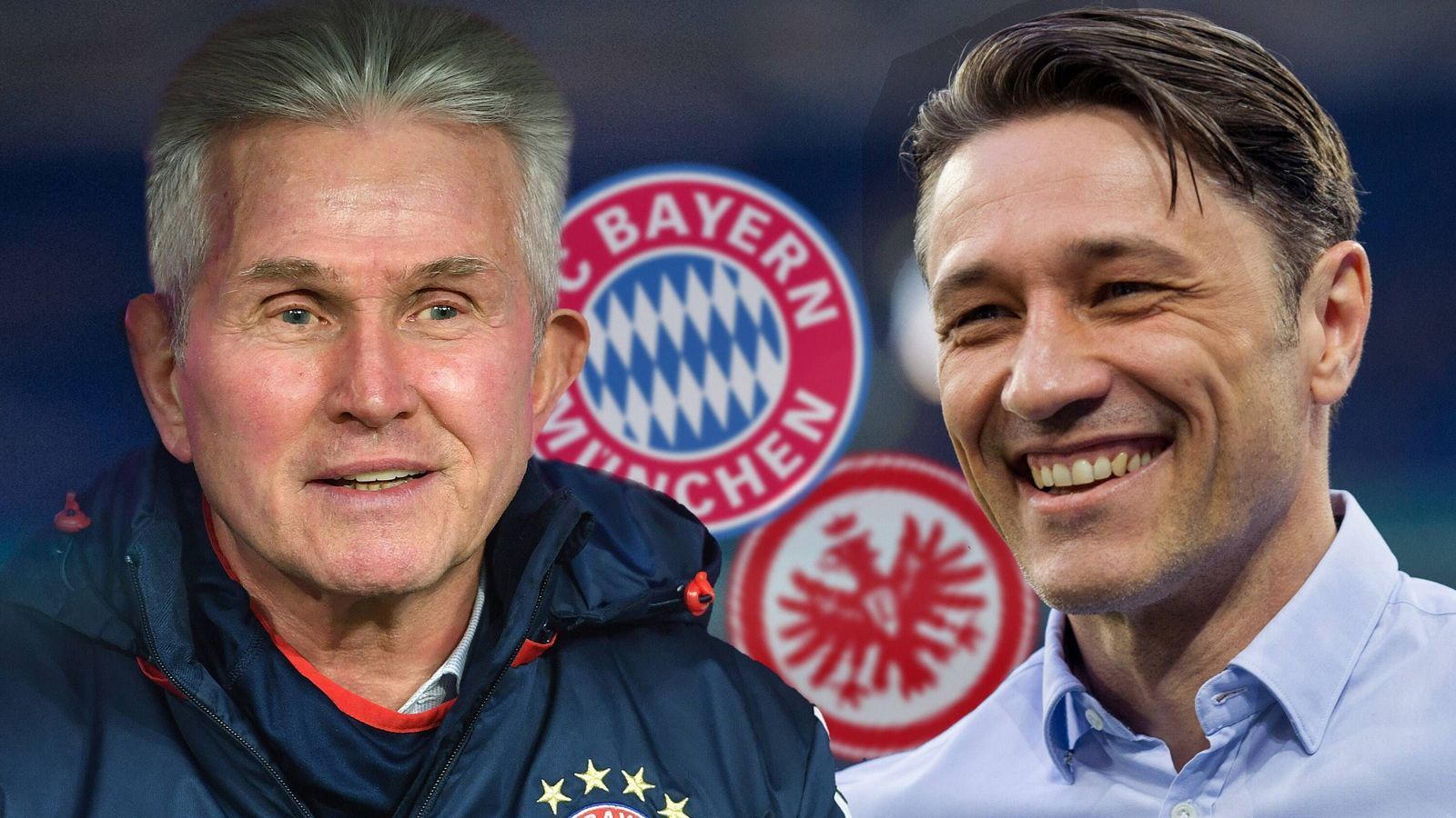 
                <strong>Heynckes-Kovac</strong><br>
                102 Pflichtspiele haben Bayern München und Eintracht Frankfurt vor dem DFB-Pokalfinale am Samstagabend gegeneinander bestritten. Die Hessen warten seit acht Jahren und 14 Partien auf ein Erfolgserlebnis gegen den Rekordpokalsieger. Es gab aber auch Zeiten, in denen die Eintracht dem Rivalen aus München auf Augenhöhe begegnete. Zwischen 1971 und 1989 etwa blieben die Bayern in 18 Bundesliga-Spielen in Serie in Frankfurt ohne Sieg. Heute wäre das unvorstellbar. ran.de blickt zurück auf große Duelle der beiden Traditionsvereine.
              