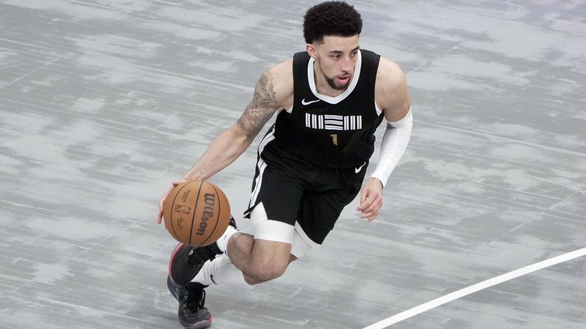 Memphis Grizzlies Scotty Pippen Jr. dribbles the ball in the 2nd half of the NBA, Basketball Herren, USA game against Los Angeles Lakers at FedEx Forum in Memphis, Tennessee, USA, 12 April 2024. NB...