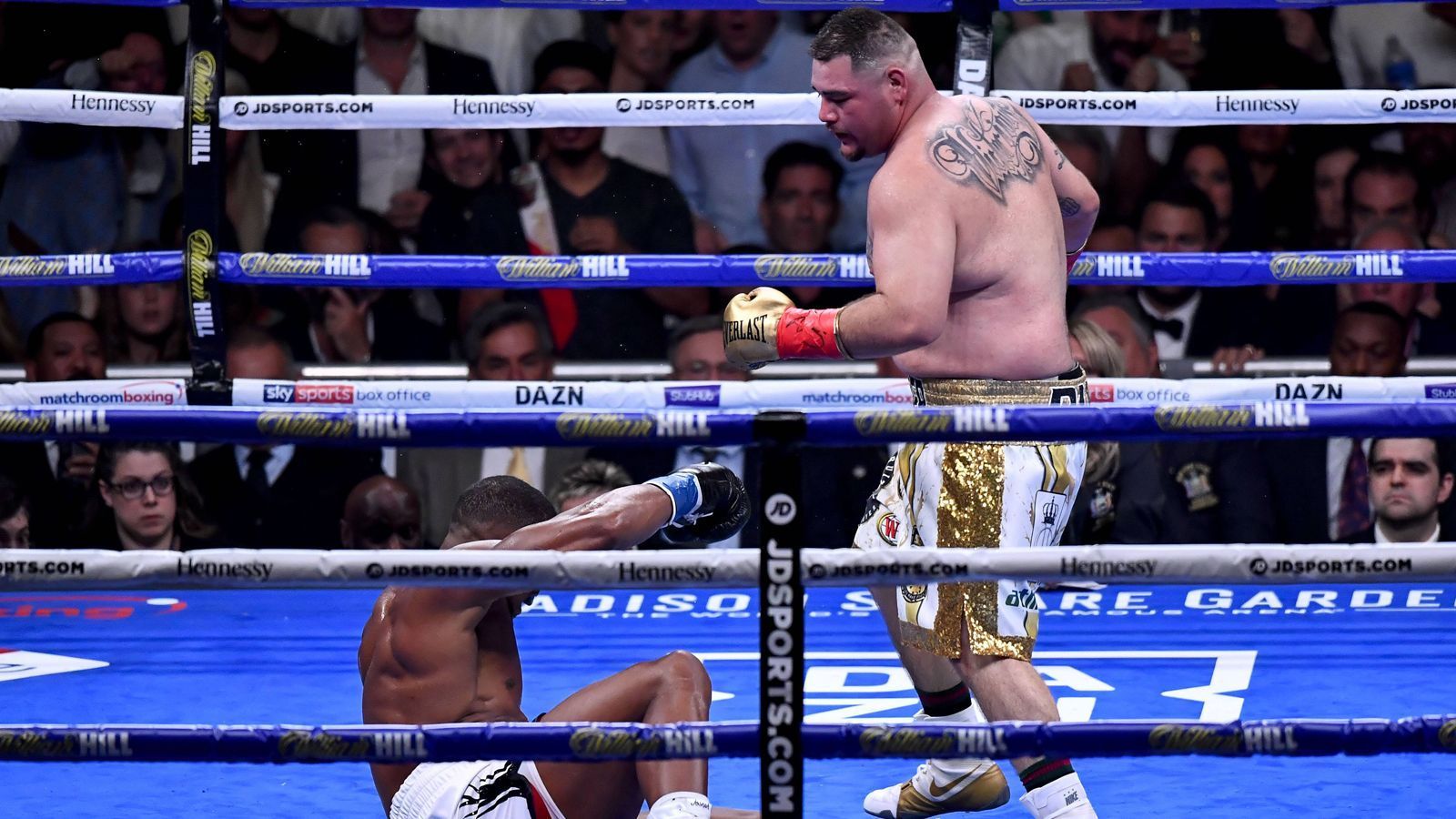 
                <strong>Häme von der Konkurrenz</strong><br>
                Die Häme der Konkurrenten ist Joshua trotzdem sicher. WBC-Champiuon Wilder schreibt auf Twitter: "Er war kein wahrer Champion. Seine Karriere fußte auf Lügen, Widersprüchen und Geschenken. Jetzt wissen wir, wer vor wem davongelaufen ist."
              