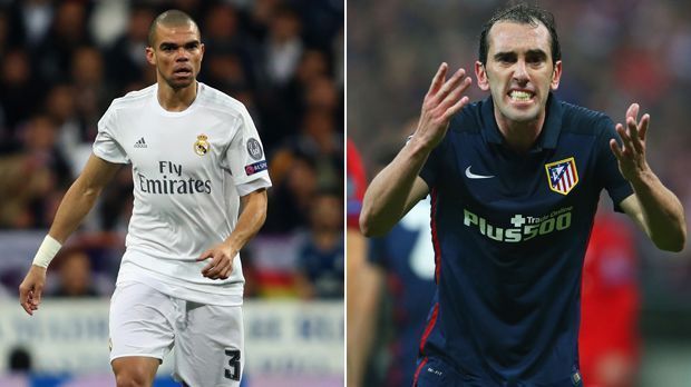 
                <strong>Abwehr: Pepe vs. Diego Godin - Real 1:3 Atletico</strong><br>
                Abwehr: Pepe vs. Diego Godin. Die beiden Abwehr-Routiniers spielen schon eine geraume Zeit für ihren jeweiligen Verein. Allerdings darf Pepe wohl nur im Finale zum Einsatz kommen, weil sich Konkurrent Raphael Varane verletzt hat. Godin zählt in den vergangenen Jahren zu den besten Innenverteidigern der Welt. Der Uruguayer sichert sich das Duell. Real vs. Atletico 1:3 
              