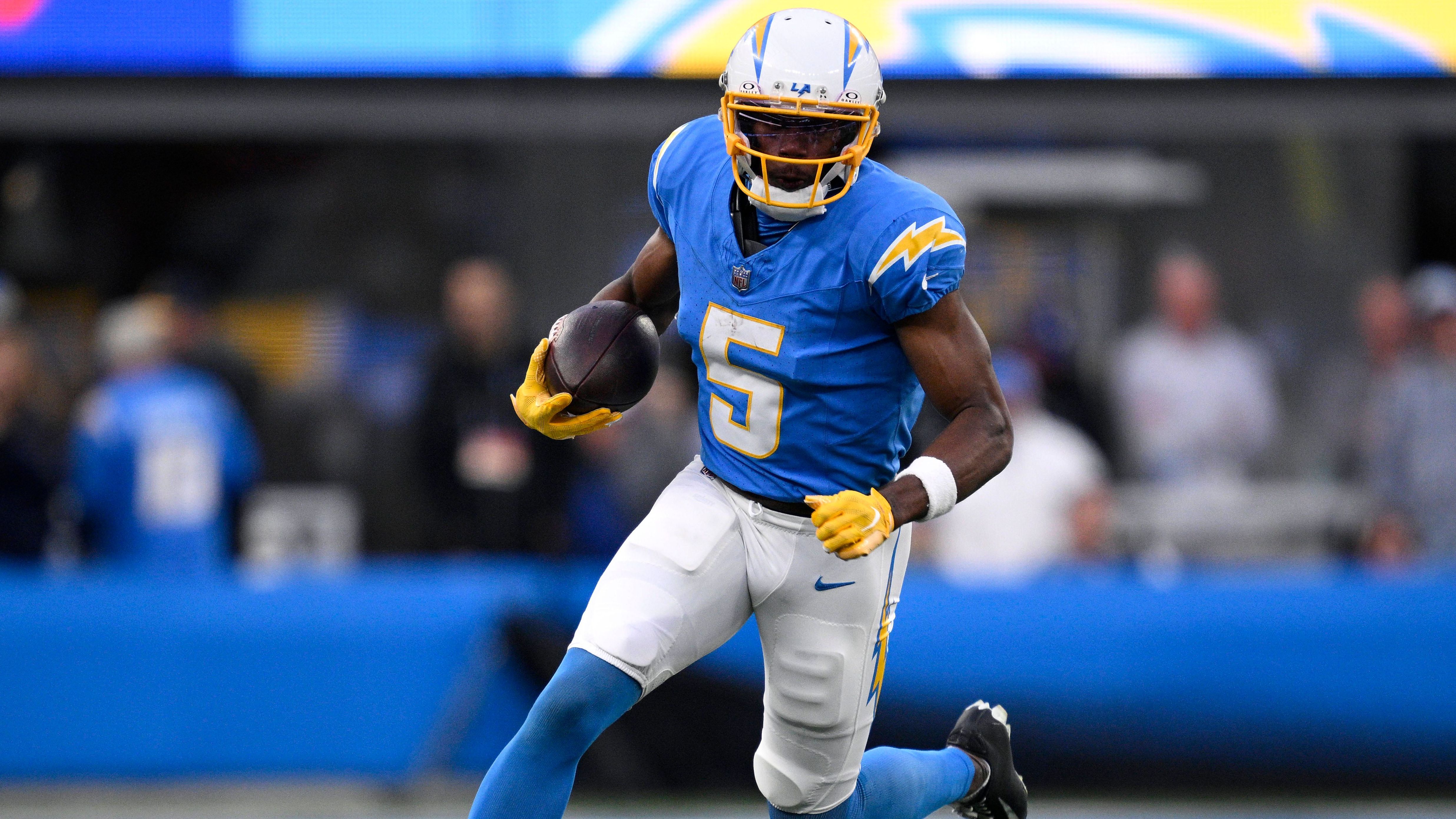 <strong>Platz 22 (geteilt): Los Angeles Chargers</strong><br>Receiver: Joshua Palmer, Quentin Johnston und Ladd McConkey<br>Durchschnittliche 40-Yard-Dash-Zeit: 4,48 Sekunden