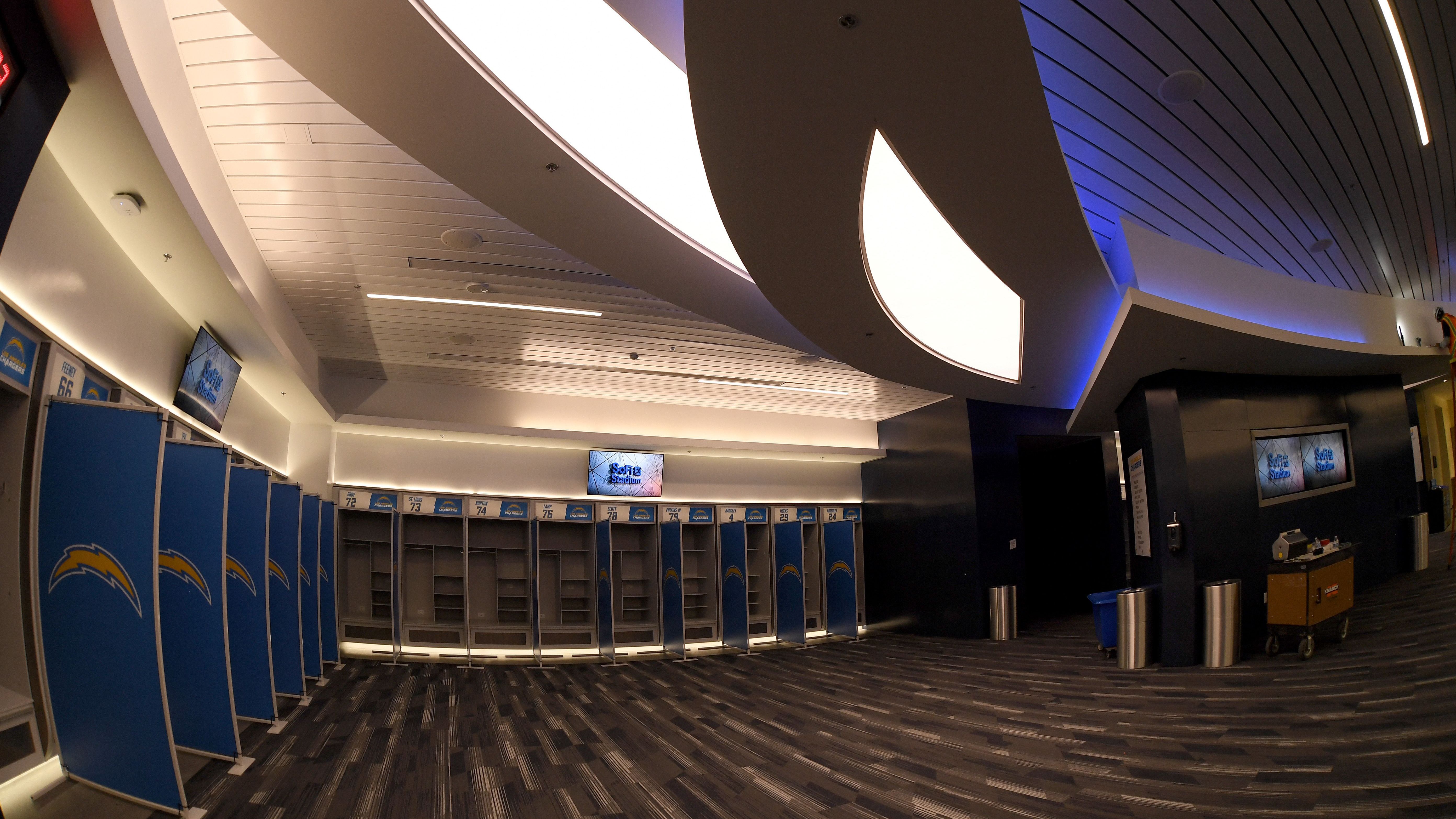 <strong>Los Angeles Chargers</strong><br>Locker Room: F<br>Training Room: D+