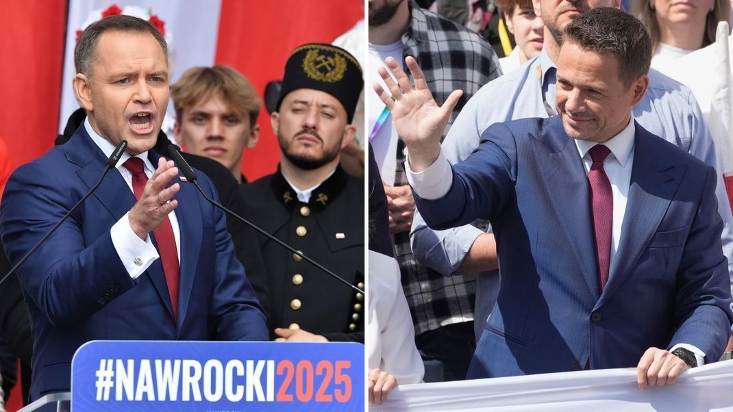 Der&nbsp;rechtskonservative Karol Nawrocki und der liberale Warschauer Bürgermeister Rafal Trzaskowski traten bei der Präsidentschaftswahl in Polen gegeneinander an.