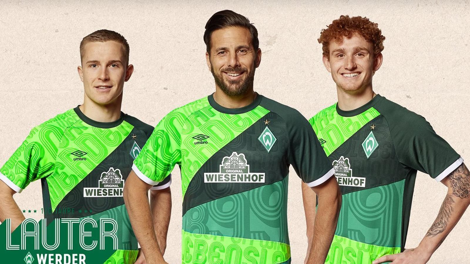 
                <strong>Das Jubiläumstrikot des SV Werder</strong><br>
                Zum 120. Vereinsjubiläum will der SV Werder Bremen seinen Fans ein ganz besonderes Trikot präsentieren. Besonders ist das Jersey, ja. Vor allem besonders hässlich. Auf der Spielkleidung tummeln sich mehr Grün-Töne als auf den Weserauen oder einer irischen Kneipe am St. Patricks Day. Der Geburtstag dürfte den Werder-Fans optisch auf jeden Fall in Erinnerung bleiben. 
              