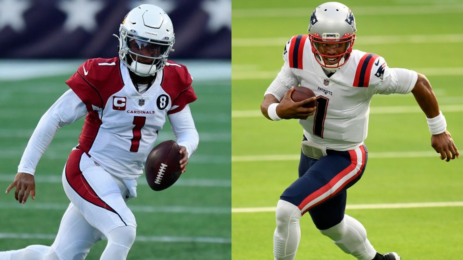 
                <strong>Week 13: Newton und Murray erlaufen jeweils zehn Touchdowns </strong><br>
                Kyler Murray von den Arizona Cardinals und Cam Newton von den New England Patriots sind die mobilen Quarterbacks schlechthin. Newton erlief im Spiel gegen die Los Angeles Chargers seinen elften Touchdown. Mit ihm und Murray gibt es nun zwei Quarterbacks, die in dieser Saison bereits zehn Touchdowns oder mehr erlaufen haben. Dies hat es in der Geschichte der NFL zuvor noch nicht gegeben.
              