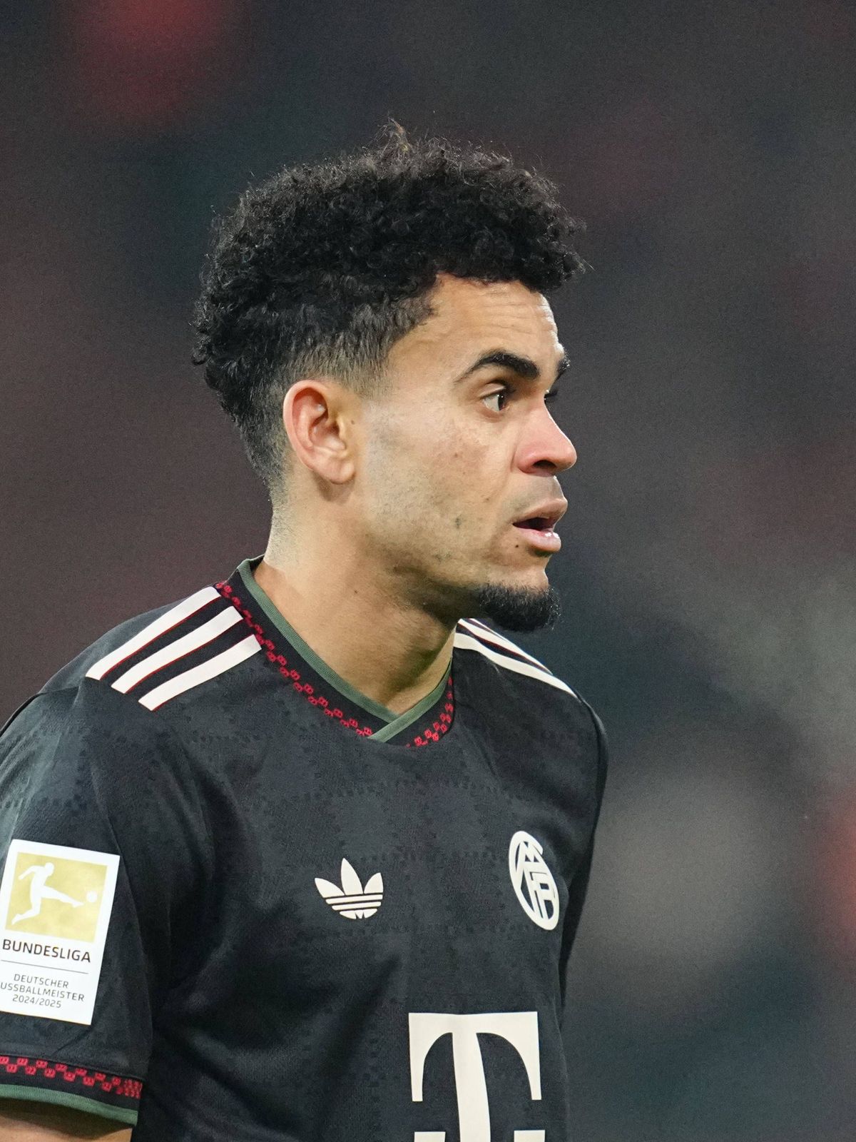 Luis Diaz (Bayern Munich) schaut waehrend des Spiels der 1. FC Union Berlin und FC Bayern München, Stadium An der Alten Försterei am 08. November 2025 in Berlin, Deutschland. (Foto von Ulrik Peders...