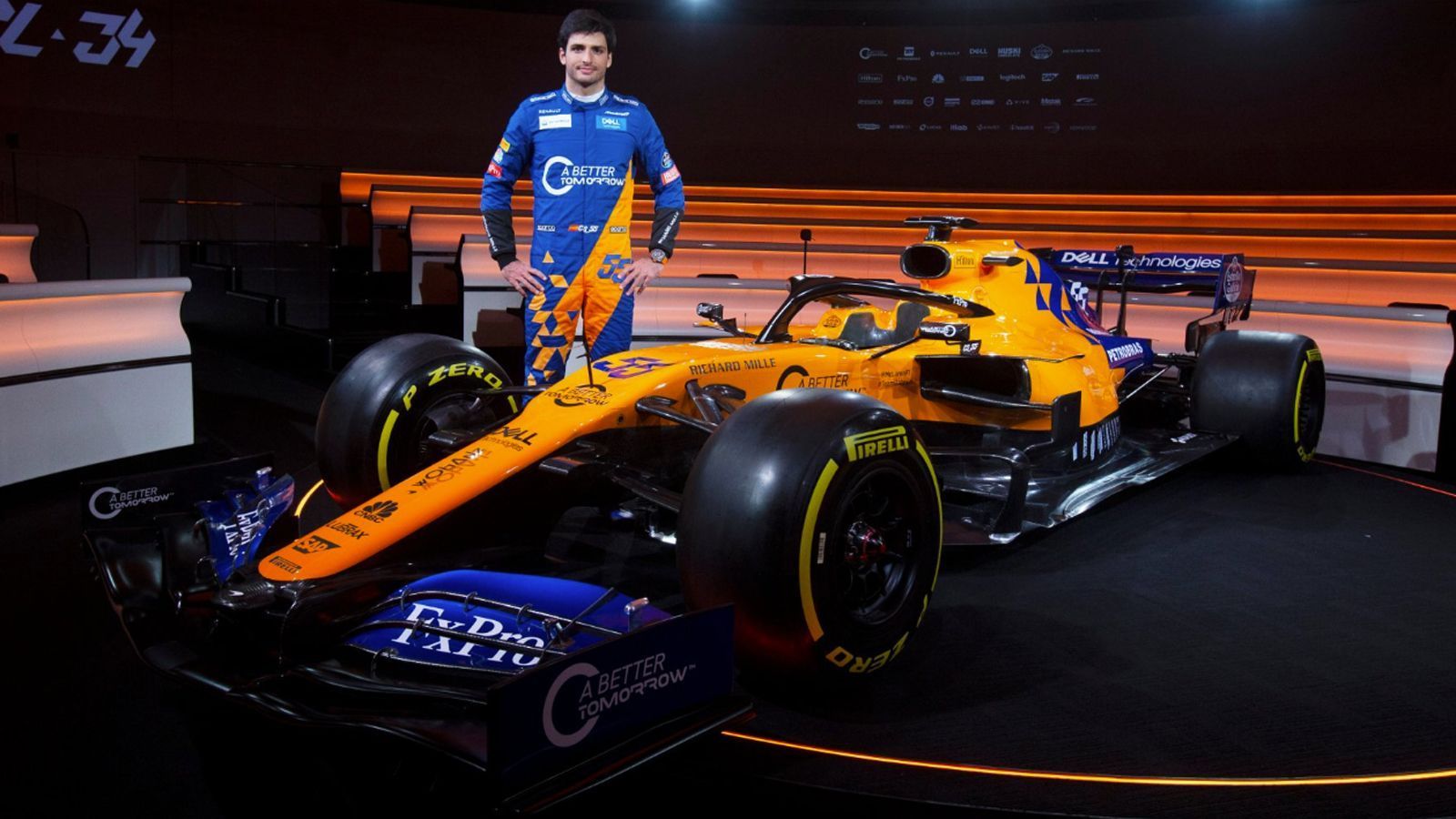
                <strong>Formel-1-Autos 2019: McLaren F1 Team</strong><br>
                Mit dem MCL34 geht McLaren in die Saison 2019. Am Donnerstag präsentieren die Fahrer Carlos Sainz (Bild) und Lando Norris den neuen Boliden. Farblich verändert sich der Renner mit dem neuen Blau statt Schwarz. Hinzu kommt eine Kampfansage an die Konkurrenz: #fearlesslyforward - furchtlos vorwärts!
              