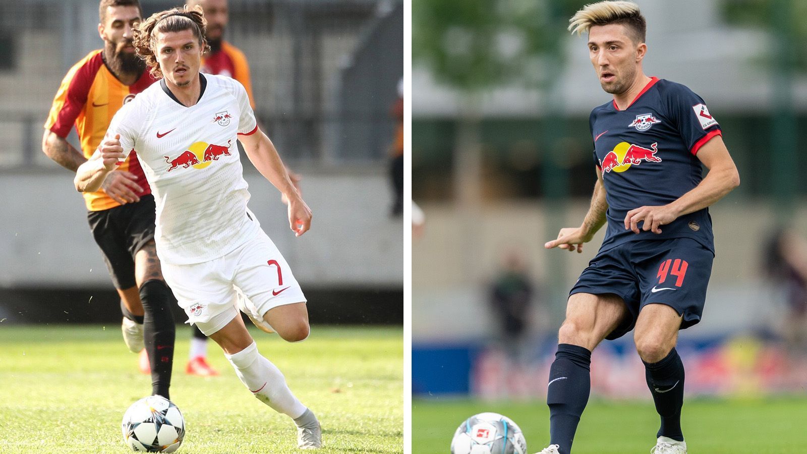 
                <strong>RB Leipzig </strong><br>
                Die Sachsen haben ihren Look wie schon im Vergleich zu den Vorjahren nicht groß verändert und bleiben stattdessen ihrer Linie treu. Die Ärmel des weißen Heimtrikots sind nicht mehr rot, sondern nun wieder in weiß, wie der Rest des Jerseys. Abgeschwächte Graumuster verschaffen dem Outfit von Werner und Co. Struktur. Auch das Auswärtstrikot in marineblau ist an den Schultern blank und wird am Kragen und den Ärmeln mit roten Elementen abgerundet. 
              