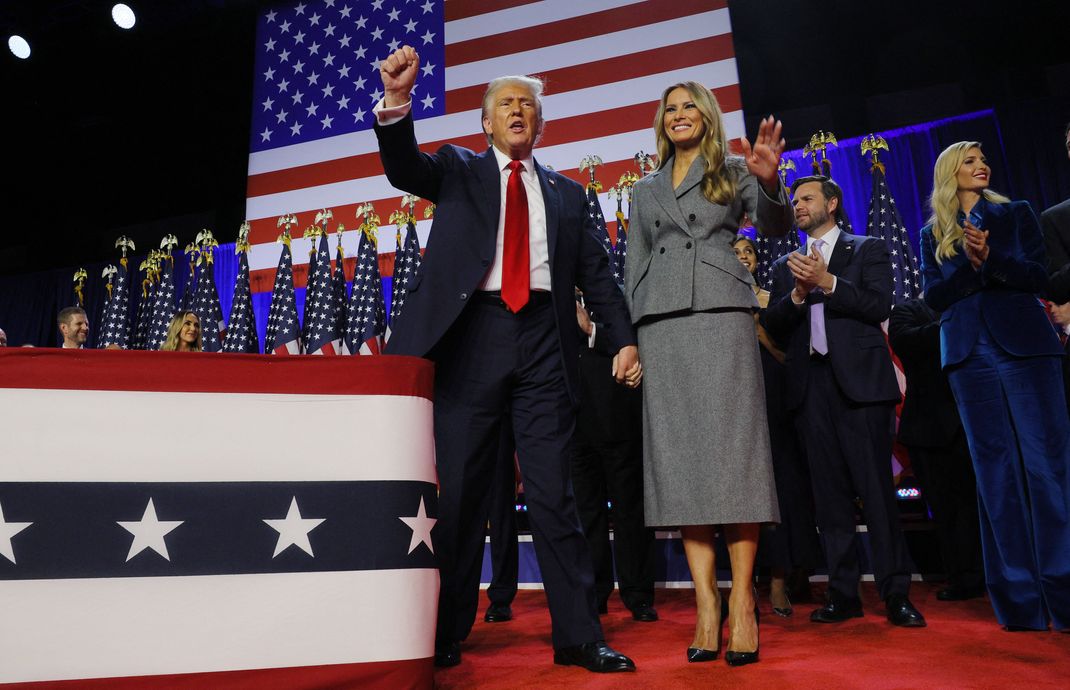 Donald und Melania Trump bei der Wahlparty der Republikaner.