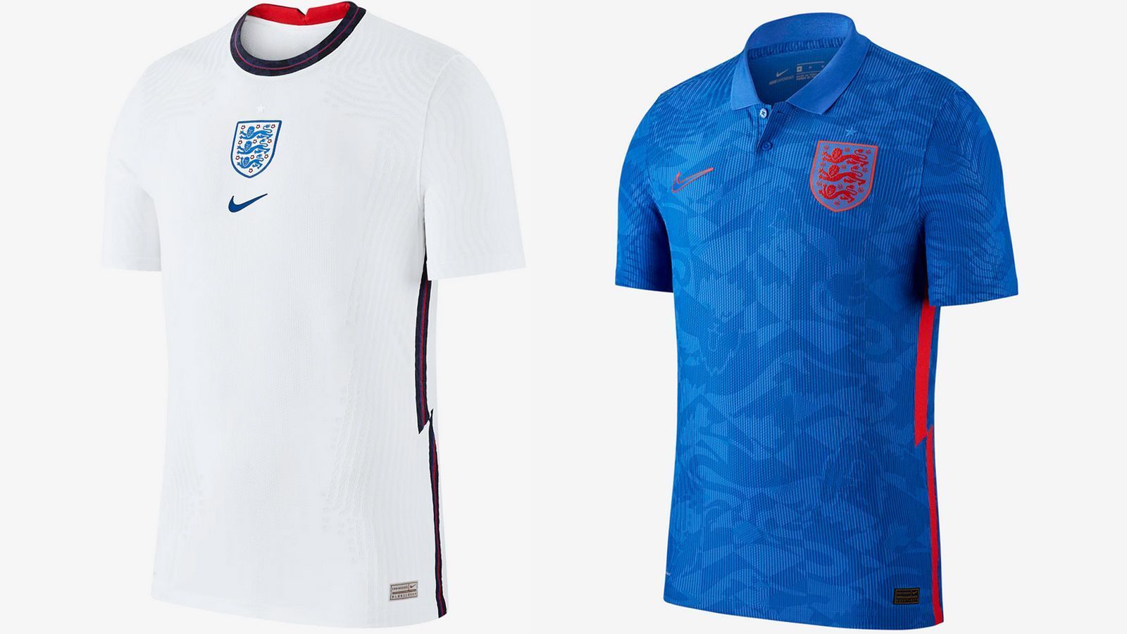 
                <strong>England</strong><br>
                Die "Three Lions" werden ihre Nations League Partien gegen Belgien, Dänemark und Island bestreiten. Am Samstag gastiert England in Island. Das Auswärtstrikot überzeugt im Polo-Look und ist mit einer Three-Lions-Grafik verziert. Das Logo des weißen Heimtrikots liegt zentriert über dem Nike-Zeichen.
              