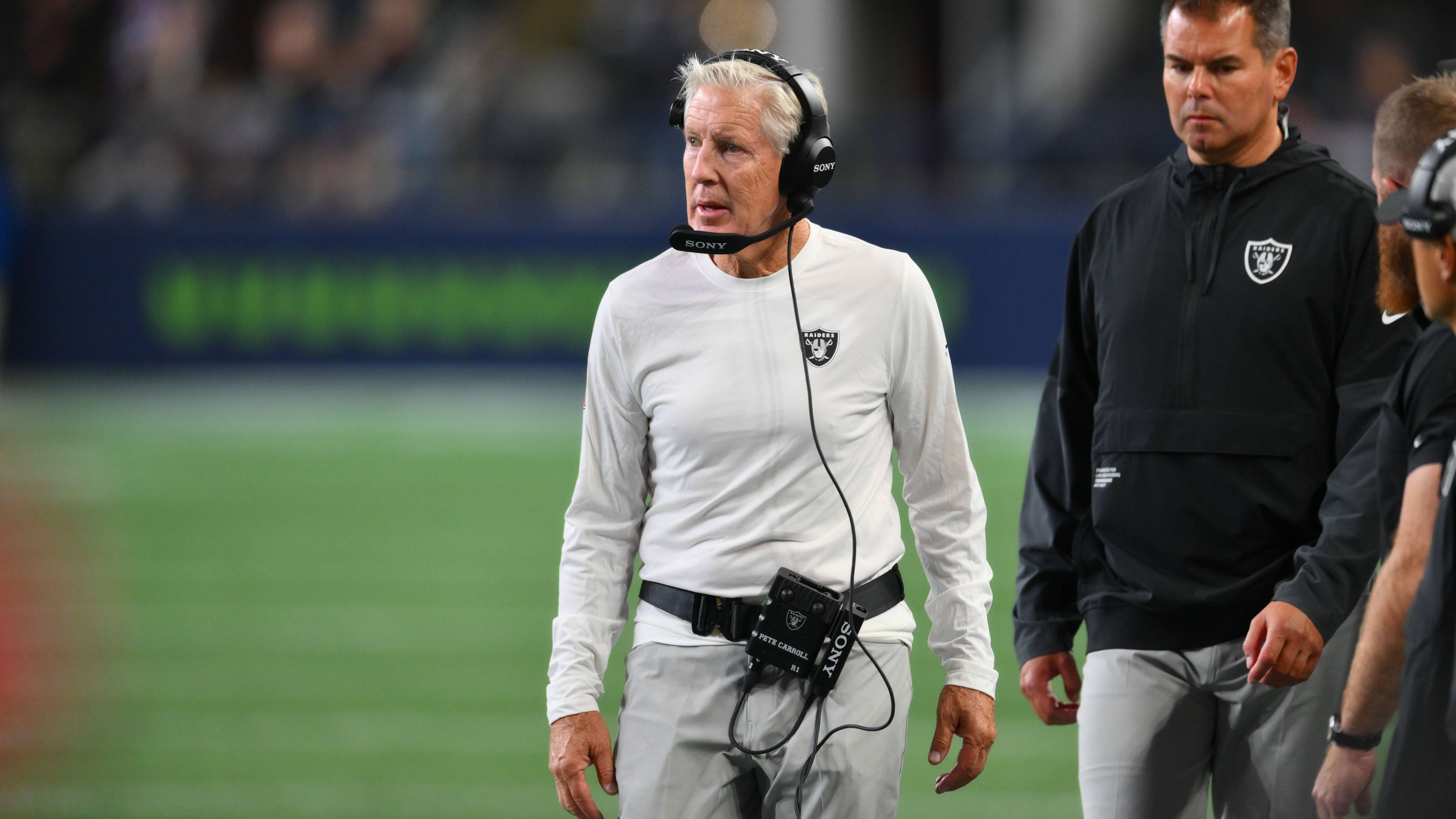 <strong>Platz 29: Pete Carroll (Las Vegas Raiders)</strong><br>Quote: +20.000 (bei einem Einsatz von 100 US-Dollar gewinnt man 20.000 US-Dollar)