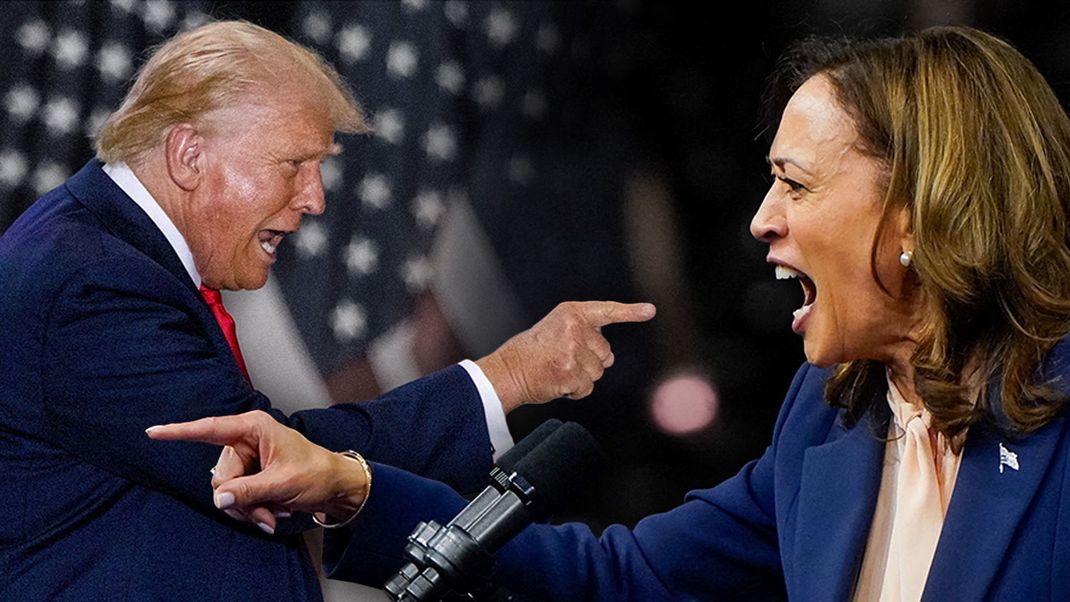 Zwischen den Präsidentschaftskandidaten Donald Trump und Kamala Harris wird ein knappes Rennen erwartet. Auch ein Gleichstand wäre möglich. (Fotomontage)