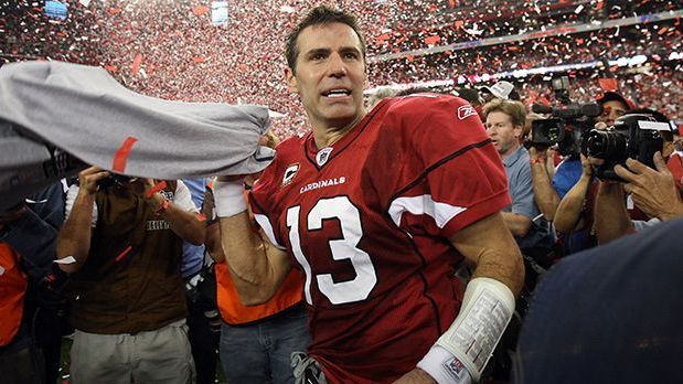 <strong>Arizona Cardinals - 10. Janaur 2010</strong><br>Kurt Warner beim 51:45-Sieg nach Verlängerung in den Wild-Card-Playoffs gegen die Green Bay Packers, 5 Touchdowns