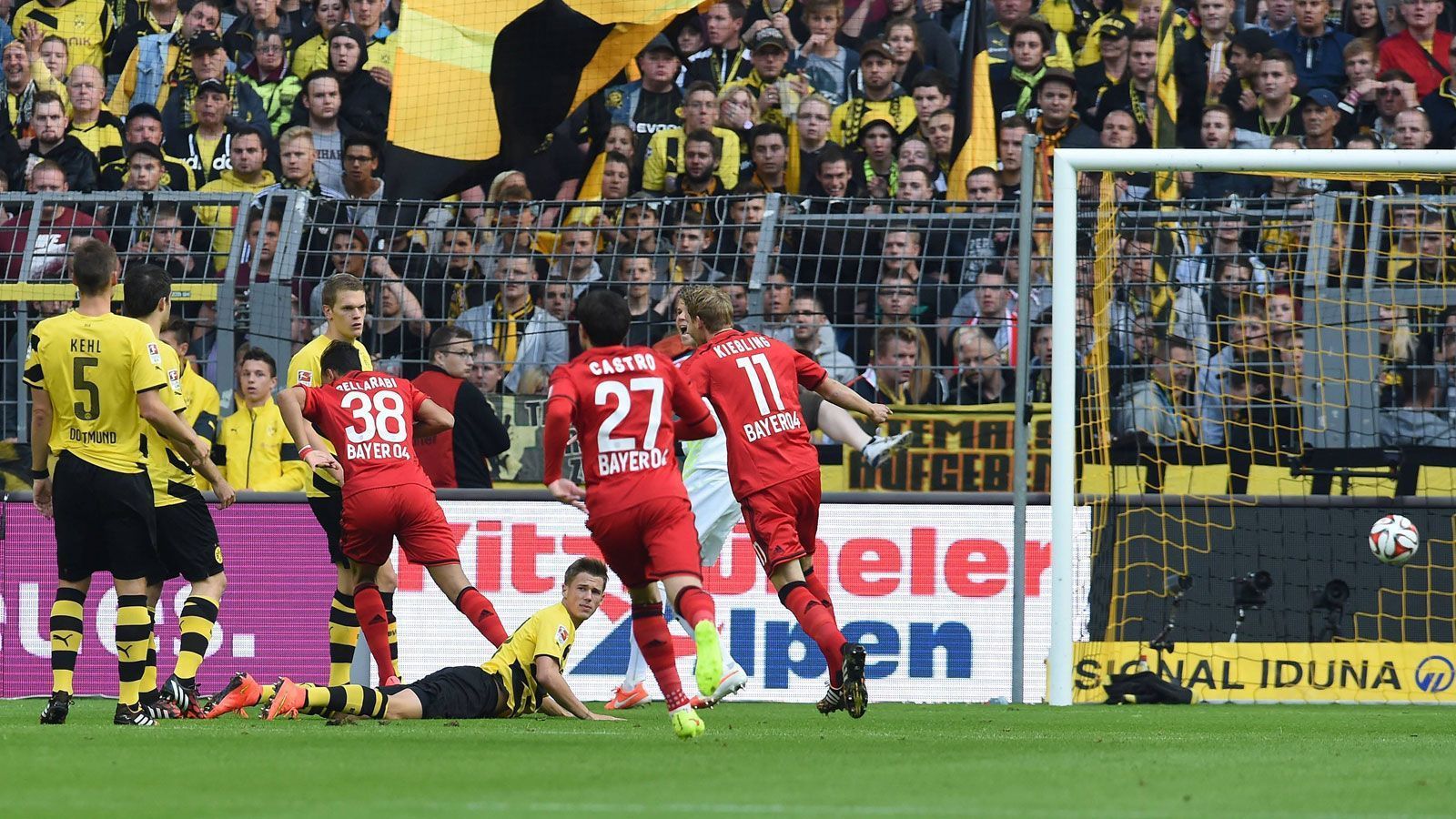 
                <strong>Platz 8: Karim Bellarabi (Bayer Leverkusen) – 9 Sekunden</strong><br>
                Liga: Bundesliga –Datum: 23. August 2014 –Gegner: Borussia Dortmund
              